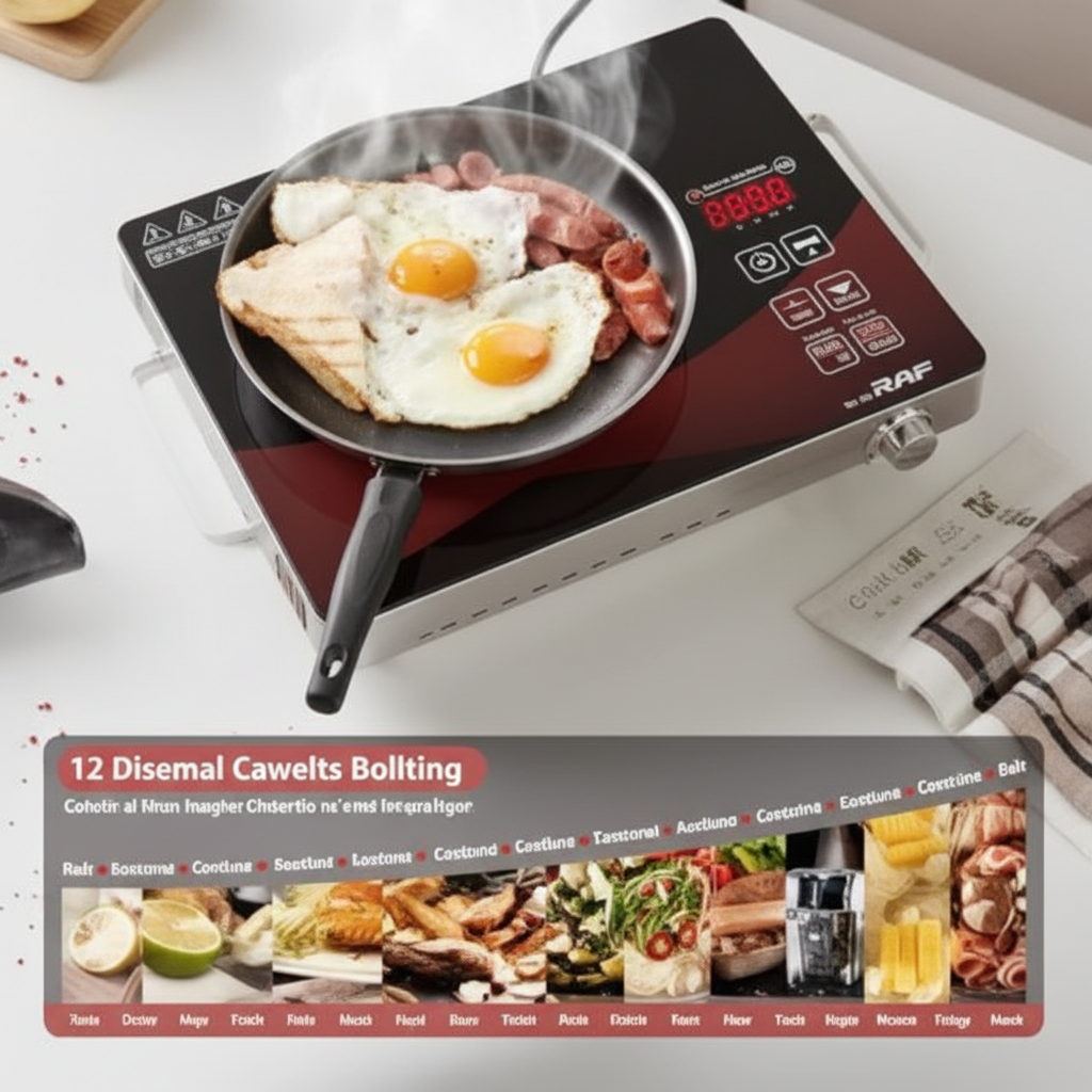 RAF Electric Stove | Portable Single Burner Hot Plate | Fast Heating Coil Cooker for Home & Kitchen