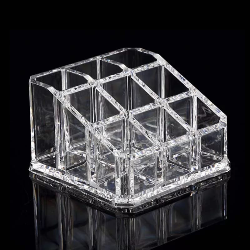 9 Grid Acrylic Makeup Organizer Transparent Storage Box