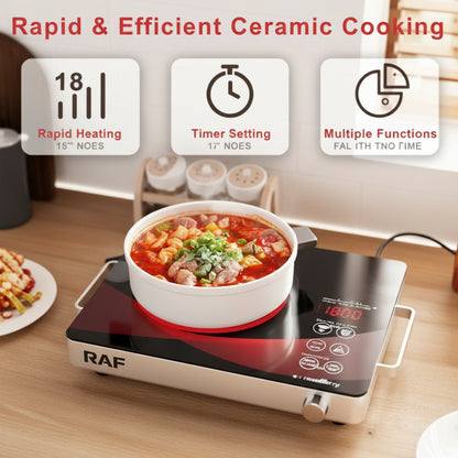 RAF Electric Stove | Portable Single Burner Hot Plate | Fast Heating Coil Cooker for Home &amp; Kitchen