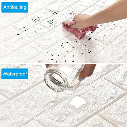 3D Brick Design Self-Adhesive Waterproof Foam Sheet