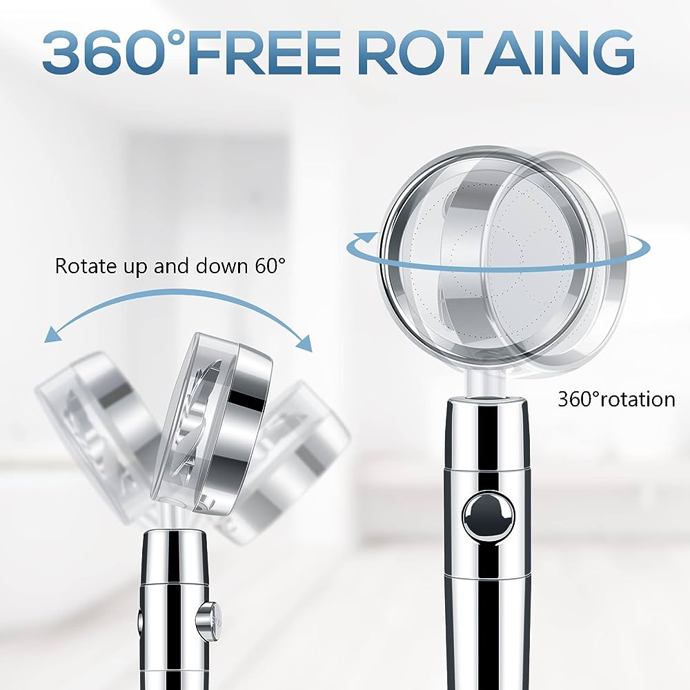 360 Degrees Rotating High Pressure Shower Heads