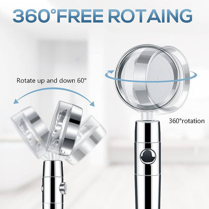 360 Degrees Rotating High Pressure Shower Heads