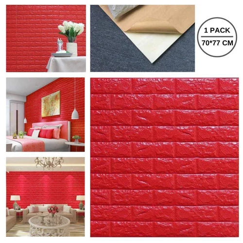 3D Brick Design Self-Adhesive Waterproof Foam Sheet