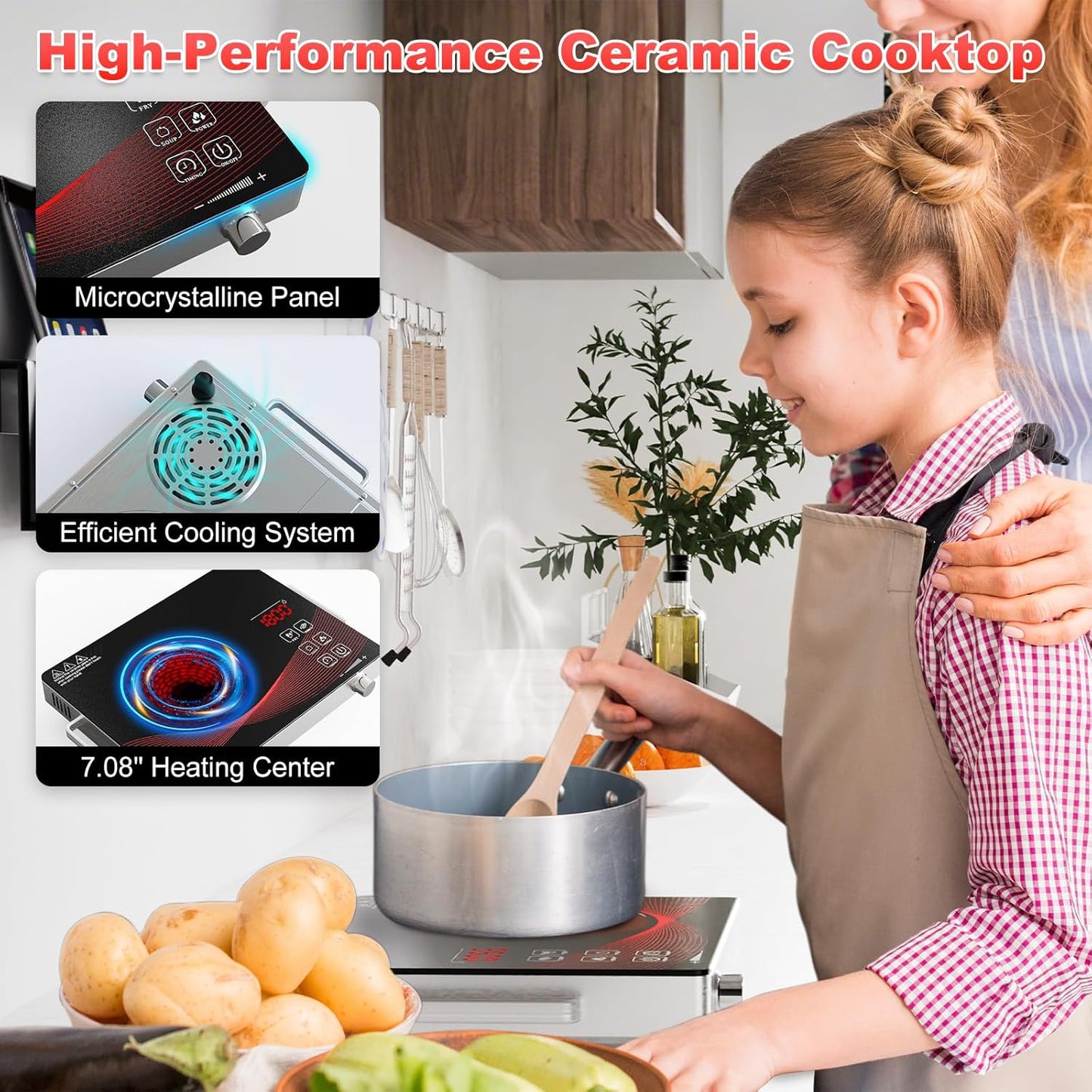 RAF Electric Stove | Portable Single Burner Hot Plate | Fast Heating Coil Cooker for Home &amp; Kitchen