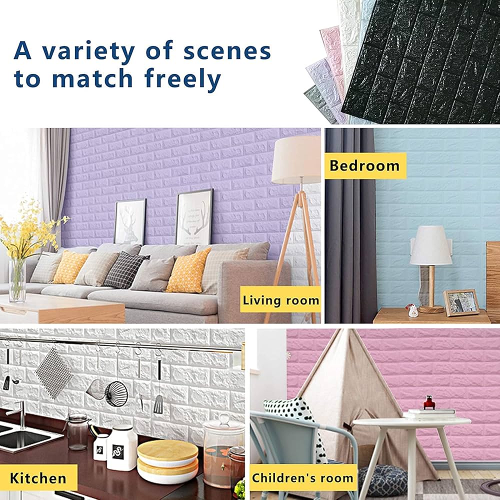 3D Brick Design Self-Adhesive Waterproof Foam Sheet