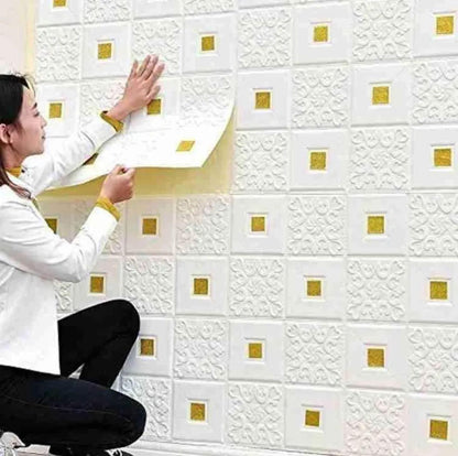 3D Brick Design Self-Adhesive Waterproof Foam Sheet