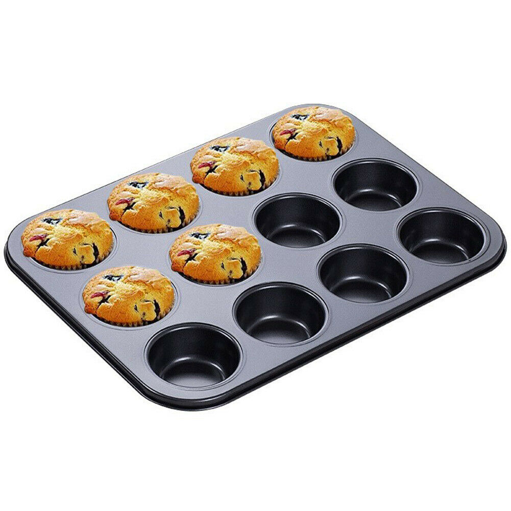 12 Hole Cupcake Tray, Muffin Pan non stick cupcake backing pan