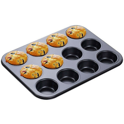 12 Hole Cupcake Tray, Muffin Pan non stick cupcake backing pan