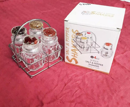 4 Pcs ACRYLIC Kitchen Salt & Pepper Shaker