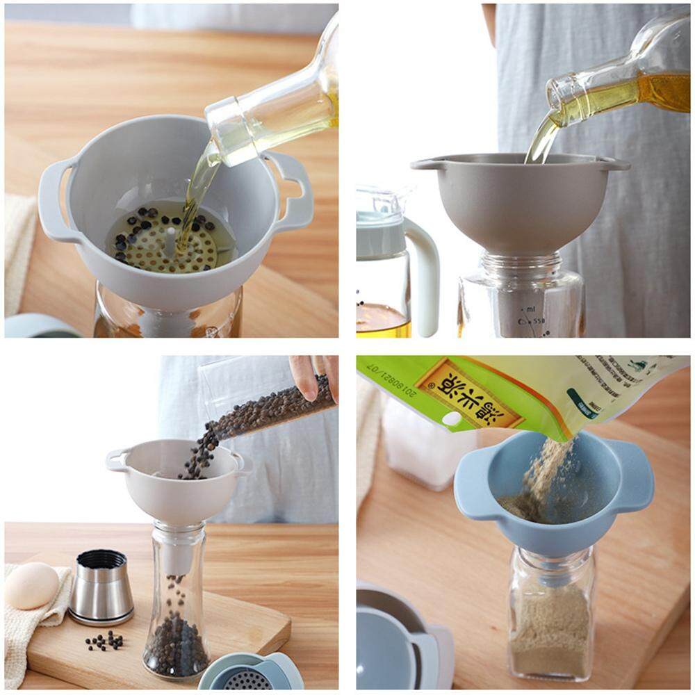 4 IN 1 Multi-function Canning Funnel Set Wide Mouth Plastic Funnel Filter Oil