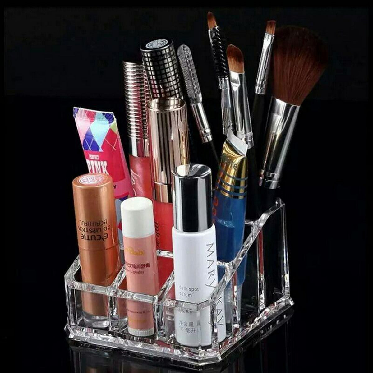 9 Grid Acrylic Makeup Organizer Transparent Storage Box