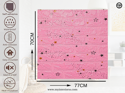 3D Brick Design Self-Adhesive Waterproof Foam Sheet