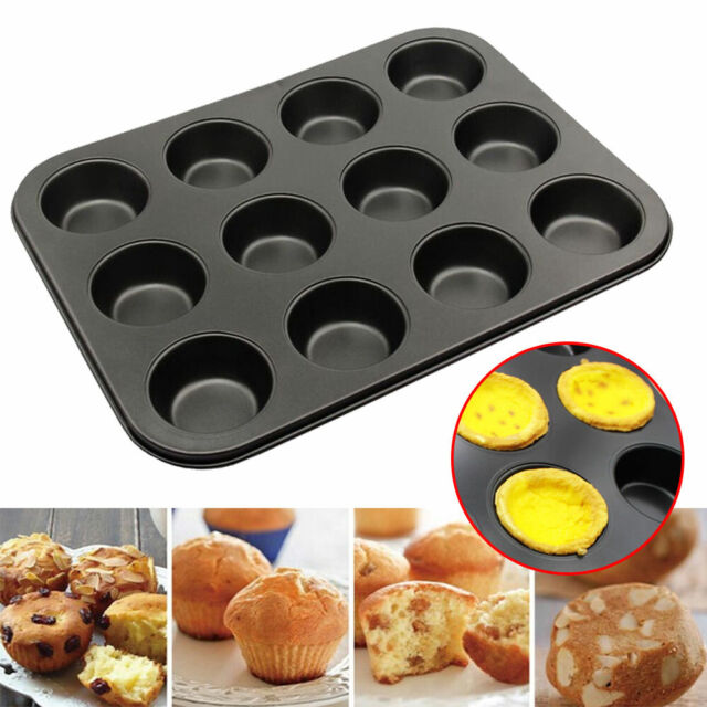 12 Hole Cupcake Tray, Muffin Pan non stick cupcake backing pan